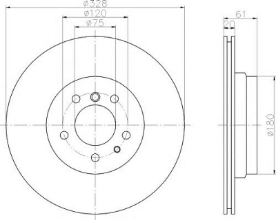 HELLA PAGID 8dd355104571 -  Тормозной диск